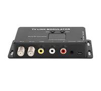 Annadue Modulateur UHF TV Link Convertisseur AV vers RF Extension IR avec Affichage des Canaux, 38 KHz 56 KHz PAL en Option, USB 5 V pour Télécommande Longue Distance jusqu'à 10 M
