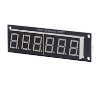 Annadue Module D'affichage LED 7 Segments 6 Chiffres 0.56 Pouce TM1637 5V | LED verte de 0,56 pouce, 6 chiffres 7 segments, pilote IC TM1637, IO numérique à 2 broches, carte PCB compacte,