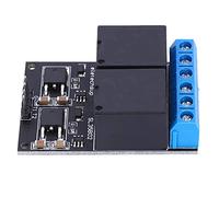 Annadue Module Relais Bistable Autoverrouillable 2 Canaux, DC 6-24V, pour | Carte de commutation à déclenchement de bas niveau, contrôle MCU, avec capacité de charge de 10 A pour les projets