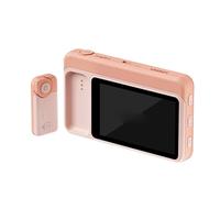 Annadue Moniteur de Caméra Arrière, Moniteur Selfie 3,1 Pouces avec Télécommande Magnétique, Connexion sans Fil Double Bande 2,4G/5G, Vidéo HD 4K pour Téléphone Vlogging (Pink)