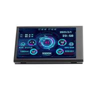 Annadue Moniteur de Température D'ordinateur 3,5 Pouces - Petit sous-écran PC IPS Vue Complète du Boîtier USB C sous-écran pour PC CPU RAM Disque Dur Moniteur de Données Affichage (Le Noir)