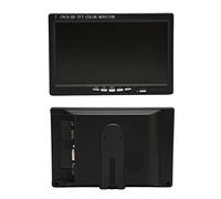 Annadue Moniteur de Voiture 7 Pouces, 1024 X 600 HD Petit Moniteur Moniteur VGA Portable avec Support Rotatif, CCTV Voiture Mini PC Moniteur DVR avec Entrée AV VGA, Haut-Parleur