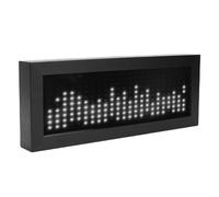 Annadue Music Spectrum Rhythm Light, Visualiseur HiFi à Double Entrée avec Cadre en Bois, Processeur ARM 32 Bits, Lumière Contrôlée par le Son, Détection de Fréquence à 10 Niveaux, (Blanc cool)