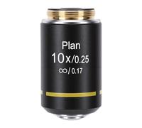 Annadue Objectif de Microscope Infinity Plan, Lentille D'objectif PLAN20.2MMRMS en Verre Optique en Alliage D'aluminium pour la Plupart des Microscopes Biologiques (10X)