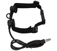 Annadue Oreillette Micro pour Gorge, Oreillette Laryngophone Tactique 7,1 Mm, Casque de Réduction de Bruit Réglable, Microphone de Gorge Amovible, Noir