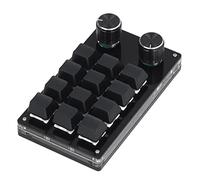 Annadue OSU Keypad 12 Key Gaming Keyboard, USB Mini 12 Key 2 Knobs Keypad Mechanical Gaming Keyboard, DIY Programmation PC Keyboard, for Office, Game, Music, Media, Laboratory
