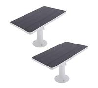 Annadue Panneau Solaire à Anneau pour Sonnette, 2 Pack 10W Chargeur à Double Panneau pour Sonnette Vidéo 2 3 4, épreuves D'eau IP65, Support à 360 °, Sortie de 580 MA, Câble de 9,8