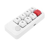 Annadue Pavé Numérique Filaire USB C, Clavier Macro à Une Main avec 8 Touches Programmables, échange à Chaud, Contrôle par Bouton, pour Les Raccourcis de Travail (White)