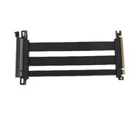 Annadue PCIe 4.0 Câble Riser, PCI-E 4.0 X16 GPU Graphics Carte Extension Cable, PCIe 4.0 X16 Flexible Extender Carte Extension Port Adaptateur 180 °, Noir (30cm)
