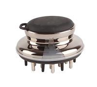 Annadue Peigne Applicateur de Cuir Chevelu, Applicateur Ergonomique de Cuir Chevelu avec Conception de Fenêtre à échelle de Perspective, Brosse de Massage du pour le Traitement de l'huile (GRAY)