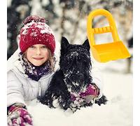 Annadue Pelles à Neige en Plastique, Outil de Construction de Bonhomme de Neige pour l'hiver, Jouets d'extérieur, Dispositif de Lancer de Lutte Contre la (Yellow)