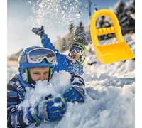 Annadue Pelles à Neige en Plastique, Outil de Construction de Bonhomme de Neige pour l'hiver, Jouets d'extérieur, Dispositif de Lancer de Lutte Contre la (Yellow)