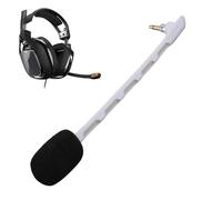 Annadue Perche de Microphone de Remplacement pour Astro A40/Astro TR Casque, Perche de Microphone Amovible 3,5 Mm, Prise Plaquée Or, Plug and Play (White)