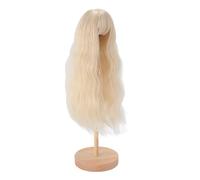 Annadue Perruque de Poupée 1/4 pour de 7 à 8 Pouces, Perruque de Cheveux Longs Bouclés en Soie Haute Température avec Frange, de Remplacement pour Poupée Articulée de 18,5 à 21 Cm, de Cheveux de DIY