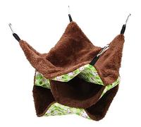 Annadue Petit Hamac pour Animaux de Compagnie, Sac de Couchage Chaud Suspendu à Trois Couches pour Hamster, Planeur de Sucre, écureuils (Green)