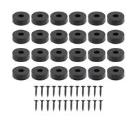 Annadue Pieds D'isolement des Haut-parleurs 24pcs, Coussinets D'absorbeur de Vibration de Choc en Caoutchouc pour Les Amplificateurs de Plateaux