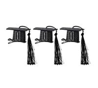 Annadue Pinces à Cheveux pour Chapeau de Remise de Diplôme, Mini Barrettes à Cheveux pour Casquette de Doctorat, Adorables épingles à pour Cadeaux de Fête, Accessoires pour pour Femmes (BLACK)