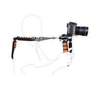 Annadue Plate-Forme Vidéo de Montage à L'épaule, Stabilisateur Vidéo Cinématographique avec Poignée de Hauteur Réglable Alliage en Aluminium Pliable pour Caméscope Vidéo Reflexible