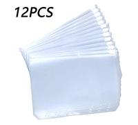 Annadue Pochette à Fermeture éclair en PVC Transparent Durable pour A5 A6 A7, Sac à Feuilles Mobiles de 12 Pièces pour la Maison ou le Bureau, Résiste à la Déchirure Tout en Préservant l'intégrité