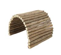 Annadue Pont en Bois pour Hamster, Pont Pliable pour Petits Animaux pour Cochons d'Inde, Furets, Hérissons, Cachette Flexible, Tunnel de Jeu pour Chinchilla (15 * 40CM)
