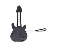Annadue Porte-clés de Piano de Guitare de Poche, Mini-Guitare Portable, Puce Sonore Silencieuse pour Débutants Batterie: 1xCR2032 Matériau: Silicone (Version Noir et Blanc)
