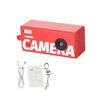 Annadue Porte-clés pour Appareil Photo Numérique, Petite Mini Caméra avec Vidéo 1080P, Grand Angle 130°, 5 Filtres Rétro, Caméra Porte-clés Portable pour Fête de Voyage (Rouge)