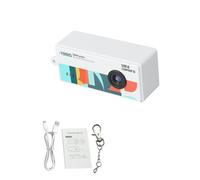 Annadue Porte-clés pour Appareil Photo Numérique, Petite Mini Caméra avec Vidéo 1080P, Grand Angle 130°, 5 Filtres Rétro, Caméra Porte-clés Portable pour Fête de Voyage (White)