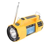 Annadue Radio de Manivelle d'urgence, Radio Météo de la Manivelle Solaire avec Alerte Météo AM/FM/SW/NOAA, Lampe de Lecture de Lampe de Poche, Batterie de Secours pour la Survie