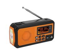 Annadue Radio Météo de la Manivelle d'urgence Solaire, Radios de Dab/FM Auto-alimentées à Moteur Auto-alimentées avec Un Chargeur USB Smart Phone USB pour Le Camping Bluetooth LED LED