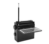 Annadue Radio Portable AM FM SW Haut-Parleur Bluetooth Radios Vintage avec Lampe de Poche, Prise en Charge Carte TF/AUX/USB Petite Radio Rétro, Batterie et énergie Solaire pour