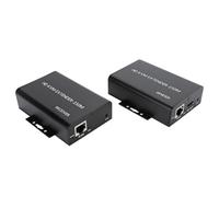 Annadue Rallonge USB HDMI KVM, Transmission 150 M sur Un Seul Cat5e/6 HD 1080P, jusqu'à 1,65 Gbit/s, pour Projecteurs, DVD, Décodeurs et Autres Appareils (Prise UE 100-240V)