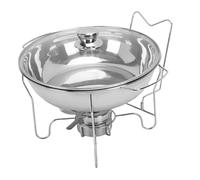 Annadue Réchauds Ronds pour Buffet, Ensemble Chauffe-plats en Acier (3.5L)