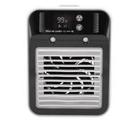 Annadue Refroidisseur d'air de Bureau à Faible Bruit, Climatiseur Portable Rechargeable avec Brume, Refroidisseur d'air de Bureau à Affichage Numérique USB pour Travailler et Dormir