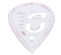Annadue Règle de Courbe de Manchon en Plastique pour la Couture, Outil de Conception de Vêtements de Vérification du Positionnement des Boutons, échelle Claire, Flexible, Pliable et Non Fragile,