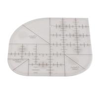 Annadue Règle de d'angle Incurvée de Couture en Acrylique, Modèle de Couture, Outil de Bricolage pour le Quilting, Règle de avec Coins Incurvés, Idéale pour le de Tissus (Doré)