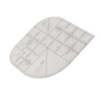 Annadue Règle de d'angle Incurvée en Acrylique, Règle de de Couture, Modèle de Couture pour le Quilting, Fournitures de, Outil de avec Coins Arrondis pour l'artisanat (Doré)
