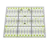 Annadue Règle de Quilting en Acrylique Carrée de 5,9 Pouces avec Lignes de Grille Doubles Colorées pour une Coupe Claire et Précise, Outil Essentiel de Couture et de Quilting