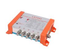 Annadue Répartiteur D'Amplificateur de Distribution à 4 Voies, Modulateur Vidéo 45 DB, Amplificateur de Répartiteur intégré, Filtre 5G LTE, Boucle IRS en Cascade (Prise UE)