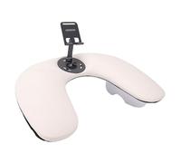Annadue Repose-bras pour Ongles, Repose-main de Manucure en Forme de U avec Support de Téléphone pour Nail Tech. Accoudoir incliné pour Usage Domestique en Salon Blanc
