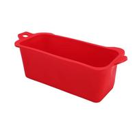 Annadue Revêtement de Tasse à Graisse en Silicone Réutilisable, étanche, pour Barbecue, Camping, Gril, Résistant à la Chaleur, Facile à Nettoyer (Rouge)