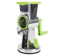 Annadue Rotation de Fromage Rotatif avec Base d'aspiration - Rêve de Manivelle Manuelle 3-en-1 pour Fromage et Légumes, Gadget de Cuisine Antidérapante avec des Lames en Acier 18/8