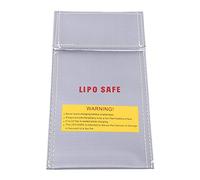 Annadue Sac Ignifuge de sécurité de Batterie RC, Pochette de Protection de Batterie Lipo, Protecteur de Sac de Chargement Antidéflagrant, 100x200mm pour Le Stockage de Charge