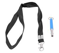Annadue Sifflet de Dressage pour Chien, Contrôle des Aboiements par Ultrasons Réglable, Plastique Dur en Métal, Compact, Durable, avec Lanière (Bleu avec Corde)