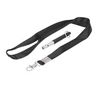 Annadue Sifflet de Dressage pour Chien, Contrôle des Aboiements par Ultrasons Réglable, Plastique Dur en Métal, Compact, Durable, avec Lanière (Noir avec Corde)