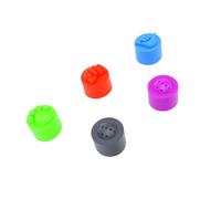 Annadue Silicone Racket Embouts de Manche Lot de 5 pour Badminton Tennis | Amortissement des vibrations, poignée coussinée douce, mélange de couleurs, protection durable contre les chocs, protection