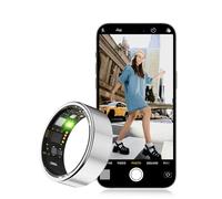 Annadue Smart Ring Fitness Tracker, IP68 IP68 Activité Bluetooth Imperméable Monitor de Sommeil avec Boîtier de Charge, Tracker Contre-Calories (10 ID: 19,8 mm / 0,77 Pouce)