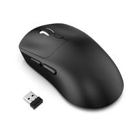 Annadue Souris de Jeu 6400 DPI, 2,4 G Bluetooth 5.4 Filaire Trois Modes avec 6 Boutons Programmables, Batterie 500 MAh, Conception Ergonomique, pour Ordinateur de Bureau (T30 Noir)