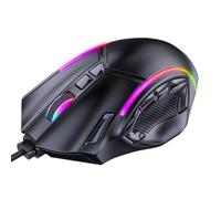 Annadue Souris de Jeu Filaire USB, Souris Ergonomique Filaire Macro Optique 1200-12800 DPI, 7 Touches Programmables, 13 Effets de Lumière RVB, pour Ordinateur Portable PC