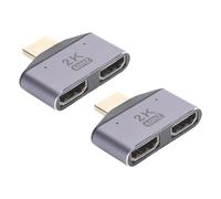 Annadue Splitter 1 en 2 Out, Bidirectional Aluminium Alloy 2K 60Hz Hub avec Une Bande Passante de 8 Gbit/S pour DVD Player HD TV Monitor Projecteur