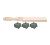Annadue Strop en Cuir de Pagaie, Strop de Polissage d'affûtage à 2 Côtés avec Kit de Composés, Accessoires d'affûtage de Bricolage pour Outil de Travail du Bois de Ciseau de Rasoir de Couteau